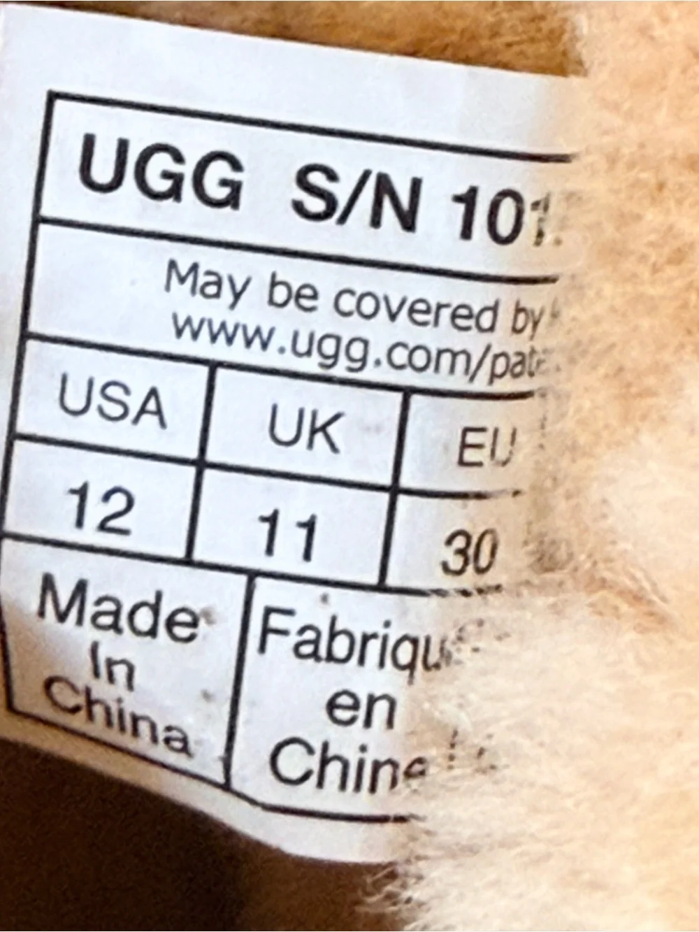Ugg Kid's Classic II Boot 1017703K Chestnut Brown Suede / Size 12 Warm Cozy Boho